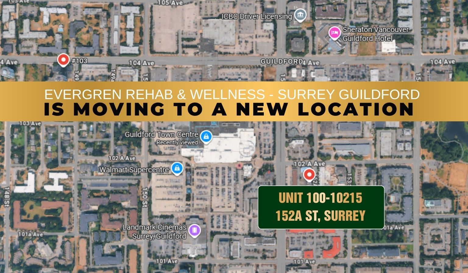 Evergreen Rehab & Wellness Announces Relocation and Expansion of Surrey Guildford Clinic Evergreen Rehab & Wellness Announces Relocation and Expansion of Surrey Guildford Clinic