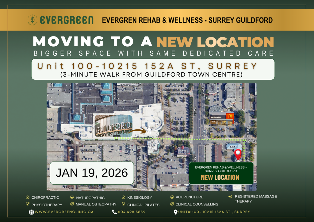 Evergreen Rehab & Wellness Announces Relocation and Expansion of Surrey Guildford Clinic
